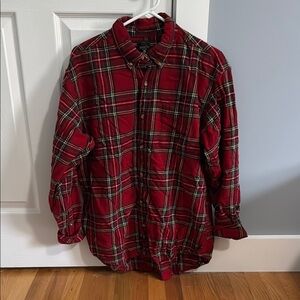 Red Plaid Men's Shirt